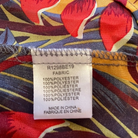 Molly Bracken Colorful Bright Leaf Top - Size Large-Sleeveless - Picture 9 of 9